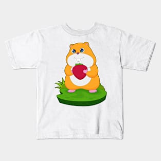 Hamster Strawberry Fruit Kids T-Shirt